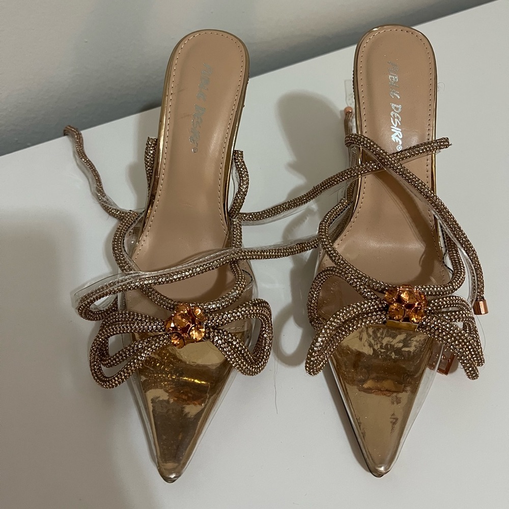 Public Desire Pink/Nude Heels